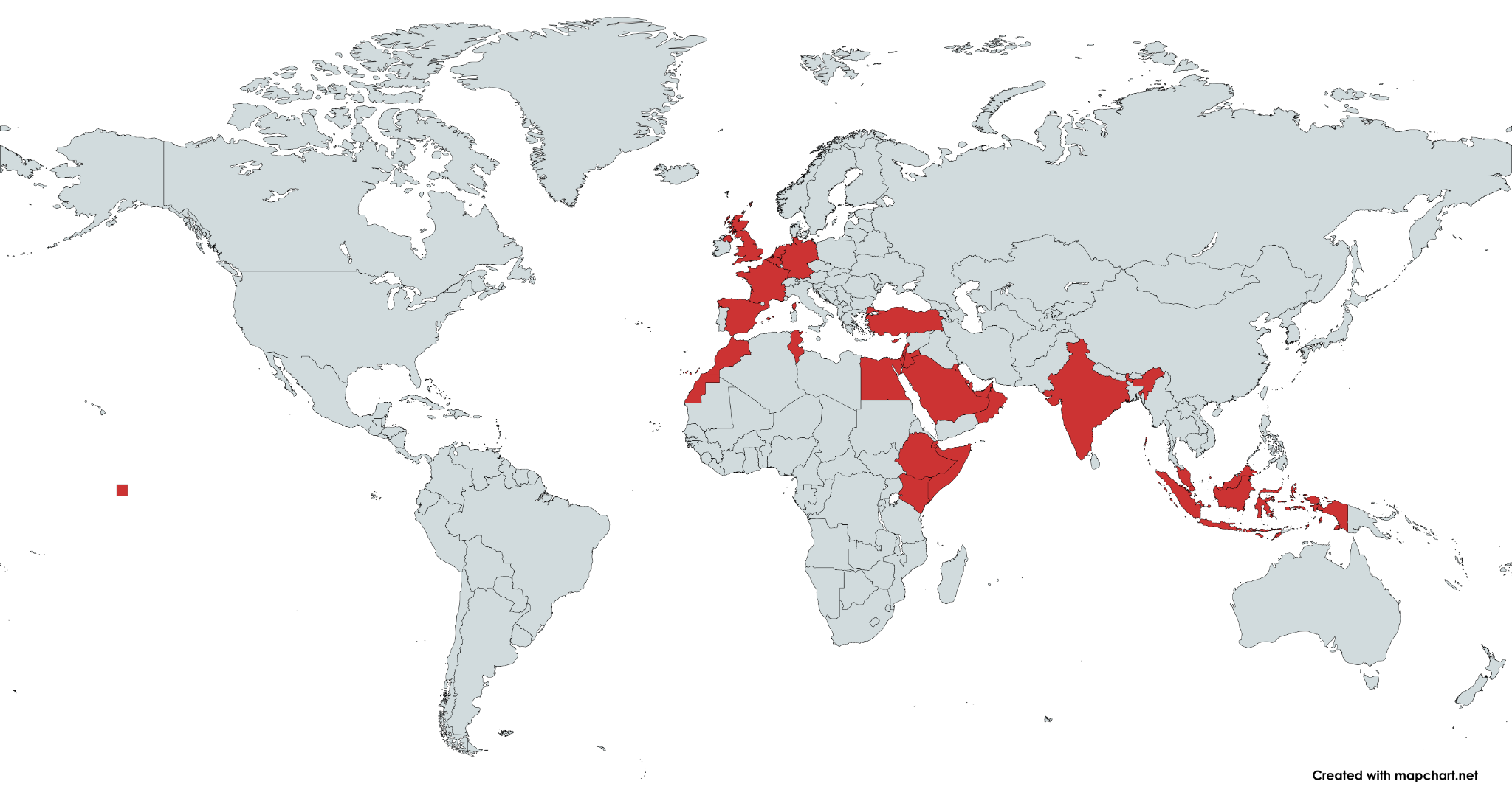 Map of Siyid Consulting regions